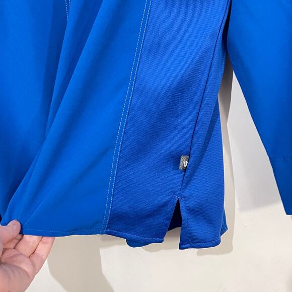 Mojo Sportswear Co Fishing Shirt Men's Medium Blue Pearl Snap Vented Quick Dry - Picture 9 of 13